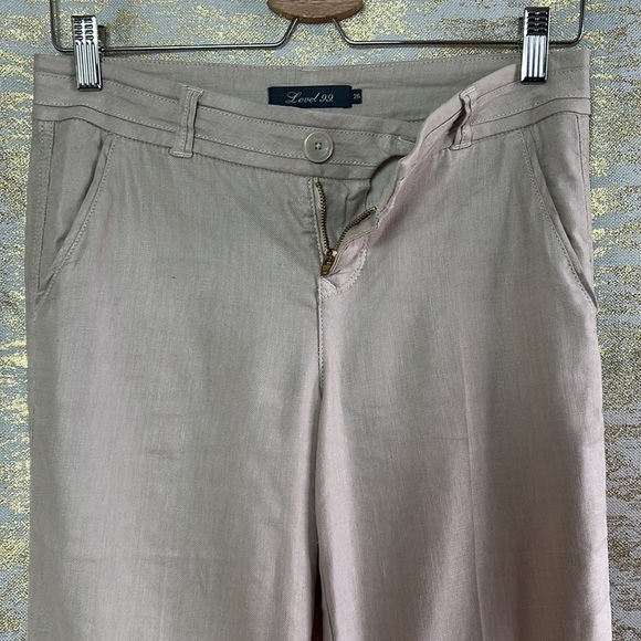 ANTHROPOLOGY Level 99 Shayla Mushroom WideLeg Pants Size 26 - Picture 6 of 15
